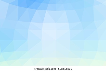 Light blue polygonal illustration, which consist of triangles. Triangular design for your business. Geometric background in Origami style with gradient.