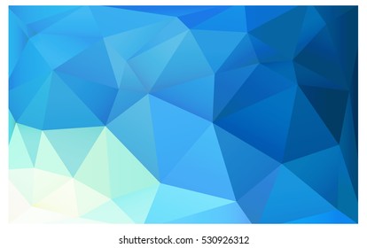 Light BLUE polygonal illustration, which consist of triangles. Triangular pattern for your business design. Geometric background in Origami style with gradient. 