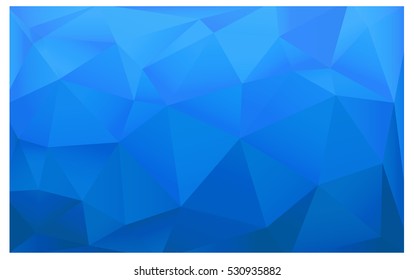 Light BLUE polygonal illustration, which consist of triangles. Triangular pattern for your business design. Geometric background in Origami style with gradient. 