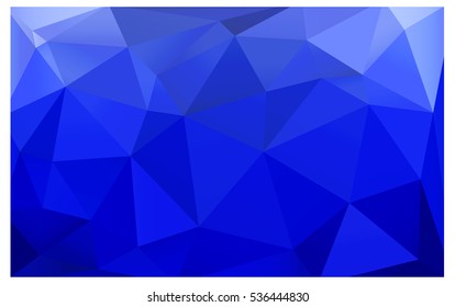 Light BLUE polygonal illustration, which consist of triangles. Triangular pattern for your business design. Geometric background in Origami style with gradient. 