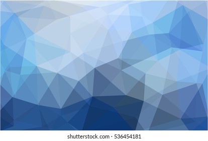 Light BLUE polygonal illustration, which consist of triangles. Triangular design for your business. Creative geometric background in Origami style with gradient