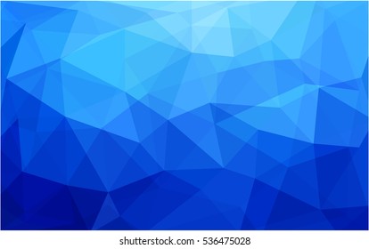 Light BLUE polygonal illustration, which consist of triangles. Triangular design for your business. Creative geometric background in Origami style with gradient