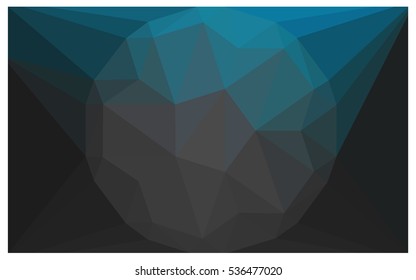 Light BLUE polygonal illustration, which consist of triangles. Triangular design for your business. Creative geometric background in Origami style with gradient