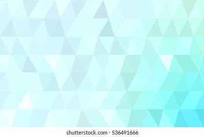 Light BLUE polygonal illustration, which consist of triangles. Triangular pattern for your business design. Geometric background in Origami style with gradient. 
