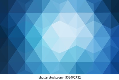 Light BLUE polygonal illustration, which consist of triangles. Triangular pattern for your business design. Geometric background in Origami style with gradient. 