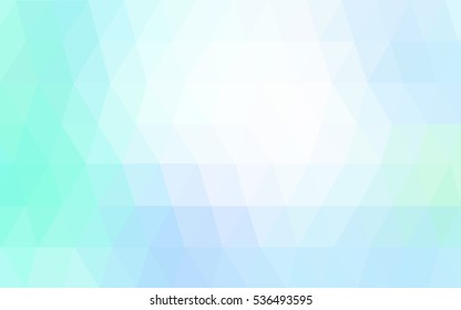 Light BLUE polygonal illustration, which consist of triangles. Triangular design for your business. Creative geometric background in Origami style with gradient