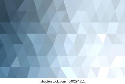 Light BLUE polygonal illustration, which consist of triangles. Triangular pattern for your business design. Geometric background in Origami style with gradient. 