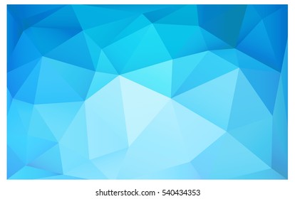 Light BLUE polygonal illustration, which consist of triangles. Triangular pattern for your business design. Geometric background in Origami style with gradient. 
