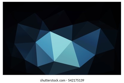 Light BLUE polygonal illustration, which consist of triangles. Triangular pattern for your business design. Geometric background in Origami style with gradient. 