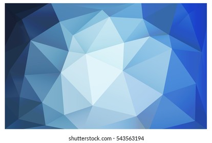 Light BLUE polygonal illustration, which consist of triangles. Triangular pattern for your business design. Geometric background in Origami style with gradient. 