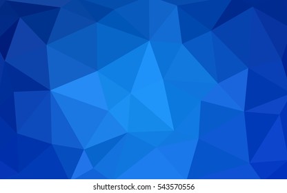 Light blue polygonal illustration, which consist of triangles. Triangular design for your business. Geometric background in Origami style with gradient.