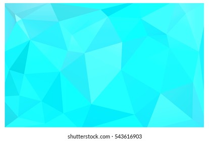 Light BLUE polygonal illustration, which consist of triangles. Triangular pattern for your business design. Geometric background in Origami style with gradient. 