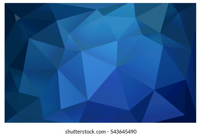 Light BLUE polygonal illustration, which consist of triangles. Triangular pattern for your business design. Geometric background in Origami style with gradient. 