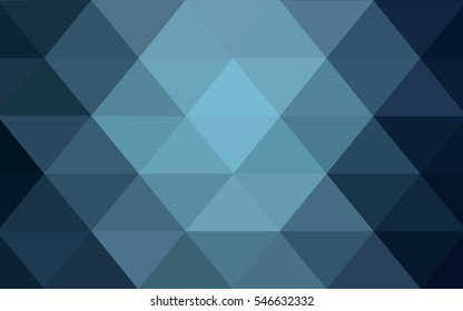 Light BLUE polygonal illustration, which consist of triangles. Triangular design for your business. Creative geometric background in Origami style with gradient