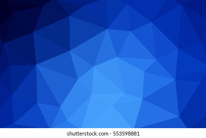 Light blue polygonal illustration, which consist of triangles. Triangular design for your business. Geometric background in Origami style with gradient.
