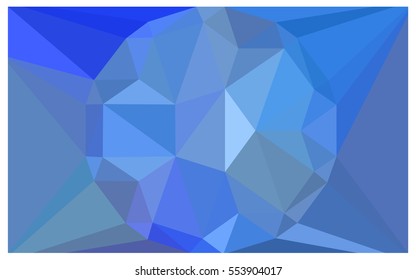 Light BLUE polygonal illustration, which consist of triangles with a gemstone in center. Triangular design of a huge diamond for your business. Creative geometric background of gems.