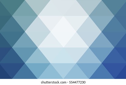 Light BLUE polygonal illustration, which consist of triangles. Triangular design for your business. Creative geometric background in Origami style with gradient