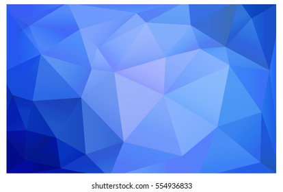 Light BLUE polygonal illustration, which consist of triangles. Triangular pattern for your business design. Geometric background in Origami style with gradient. 
