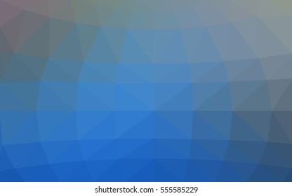 Light blue polygonal illustration, which consist of triangles. Triangular design for your business. Geometric background in Origami style with gradient.