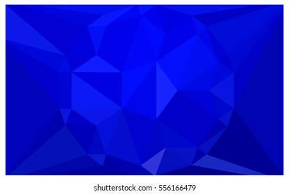 Light BLUE polygonal illustration, which consist of triangles with a gemstone in center. Triangular design of a huge diamond for your business. Creative geometric background of gems.