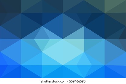 Light blue polygonal illustration, which consist of triangles. Triangular pattern for your business design. Geometric background in Origami style with gradient. 