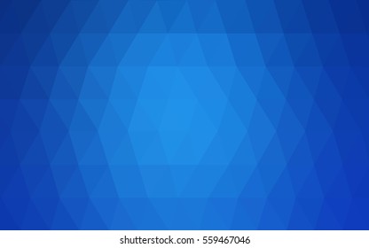 Light BLUE polygonal illustration, which consist of triangles. Triangular pattern for your business design. Geometric background in Origami style with gradient. 