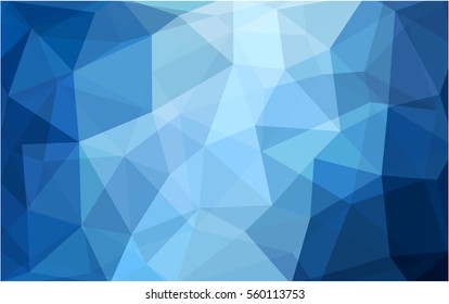 Light BLUE polygonal illustration, which consist of triangles. Triangular design for your business. Creative geometric background in Origami style with gradient