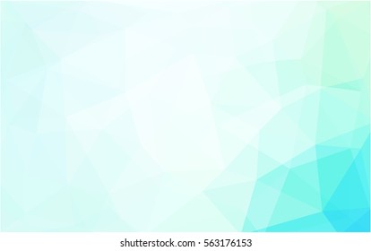 Light BLUE polygonal illustration, which consist of triangles. Triangular design for your business. Creative geometric background in Origami style with gradient