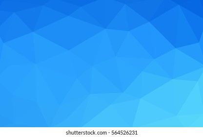 Light blue polygonal illustration, which consist of triangles. Triangular design for your business. Geometric background in Origami style with gradient.