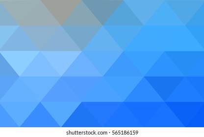 Light BLUE polygonal illustration, which consist of triangles. Triangular design for your business. Creative geometric background in Origami style with gradient