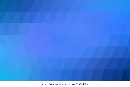 Light BLUE polygonal illustration, which consist of triangles. Triangular pattern for your business design. Geometric background in Origami style with gradient. 