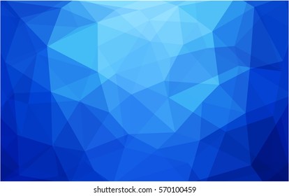 Light blue polygonal illustration, which consist of triangles. Triangular pattern for your business design. Geometric background in Origami style with gradient. 