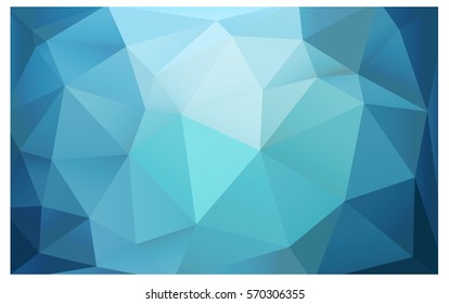 Light BLUE polygonal illustration, which consist of triangles. Triangular pattern for your business design. Geometric background in Origami style with gradient. 