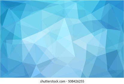 Light blue polygonal pattern. Colorful illustration in abstract style with gradient. The template can be used as a background for cell phones.
