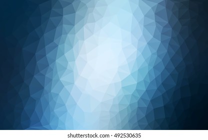 Light blue polygonal template. Colorful illustration in abstract style with gradient. Triangular pattern for your business design.
