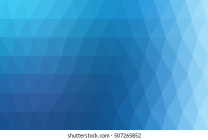 Light blue polygonal template. Glitter abstract illustration with an elegant design. Triangular pattern for your business design.