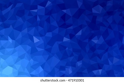 Light blue polygonal template. Modern geometrical abstract illustration with gradient. The template can be used as a background for cell phones.