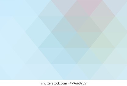 Light blue polygonal template. Shining illustration, which consist of triangles. The template can be used as a background for cell phones.