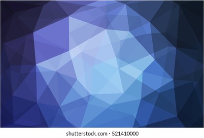 Light blue polygonal template. Shining colored illustration in a brand-new style. The elegant pattern can be used as part of a brand book.