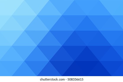 Light blue polygonal template. A vague abstract illustration with gradient. The polygonal design can be used for your web site.