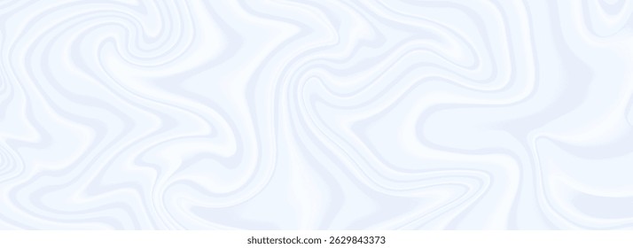 Light blue psychedelic lines texture. Abstract trippy marble effect background. Swirl wavy striped pattern for banner, poster, cover, floor print swatch. Pastel blue liquid funky backdrop. Vector