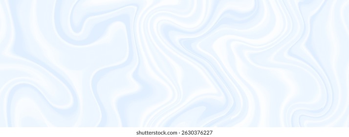 Light blue psychedelic lines texture. Abstract trippy marble effect background. Swirl wavy striped pattern for banner, poster, cover, floor print swatch. Vector pastel blue liquid fluid funky backdrop