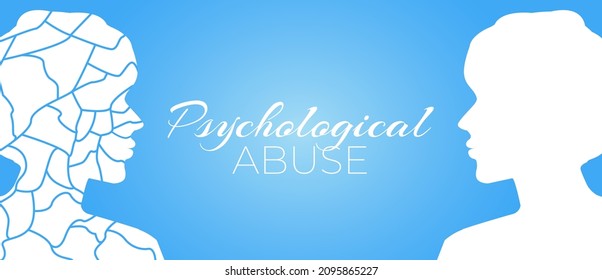 Light Blue Psychological Abuse Background Illustration