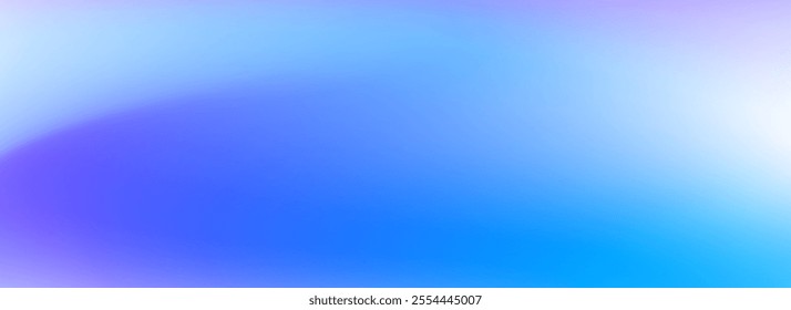 Light blue purple gradient background. Soft pastel winter wavy wallpaper banner. Smooth blur cold color backdrop for poster, brochure, leaflet, booklet or flyer. Calm icy water surface texture. Vector