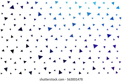 Light Blue, Purple of small triangles on white background. Illustration of abstract texture of triangles. Pattern design for banner, poster, cover.