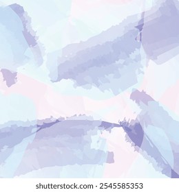 Fundo de textura de aquarela azul claro e roxo. Fundo aquarela abstrato com tons pastel macio de azul e roxo, apresentando texturas de traçado de pincel claro e efeitos em camadas