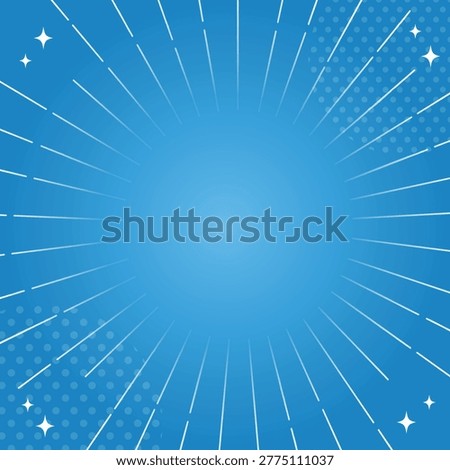 Light Blue Radial Burst Background with Copy Space