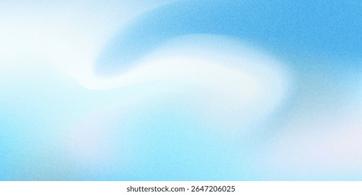 Light blue ray dark blue background grainy gradient noise texture banner design. vector background