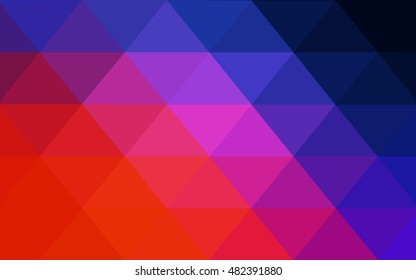 Light blue, red abstract mosaic template. Creative geometric illustration in Origami style with gradient. The polygonal design can be used for your web site.