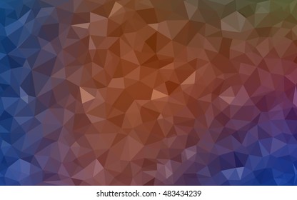 Light blue, red abstract mosaic pattern. Shining illustration, which consist of triangles. Triangular pattern for your business design.